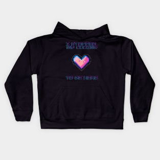 I stopped my coding to be here Kids Hoodie
